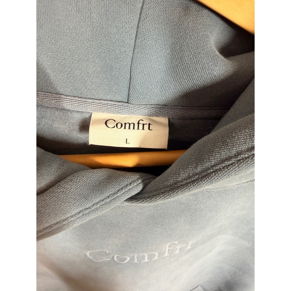 Comfrt Hoodie Sweatpants Set Blue Unisex L top M bottom Signature Oversized Soft - Picture 5 of 12